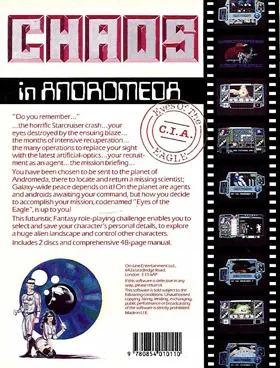 Chaos in Andromeda - Eyes of the Eagle_Disk2 box cover back